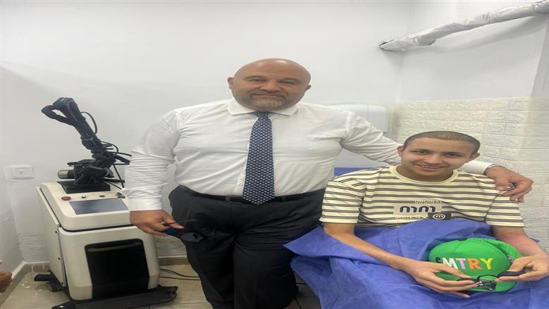 تقديم الرعاية الصحية لمصاب حريق بنها