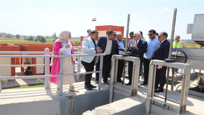 مستشار الرئيس للتنمية المحلية يتفقد توسعات محطة معالجة السدس بمركز الإبراهيمية بالدقهلية  