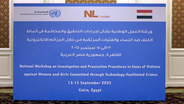 النيابة العامة تشارك في دورة تدريبية حول إجراءات التحقيق والمحاكمة في أنماط العنف ضد النساء والفتيات عبر الجرائم الإلكترونية