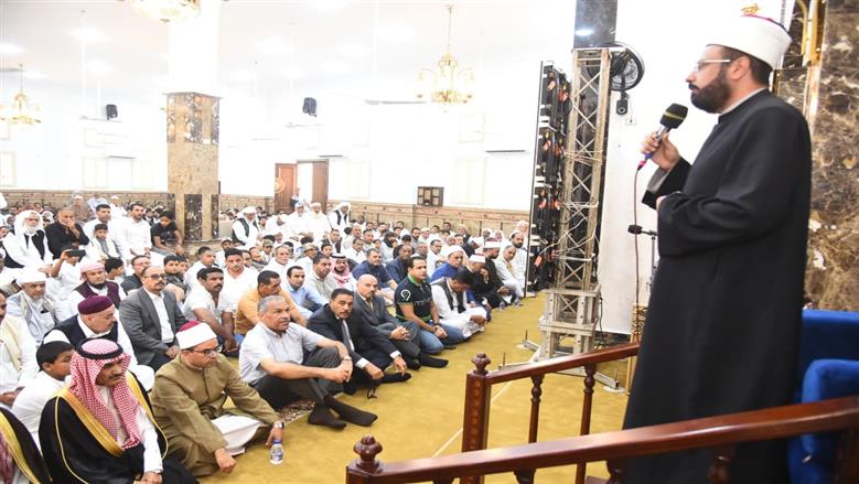 محافظ مطروح خلال افتتاح مسجد عثمان بن عفان بمطروح