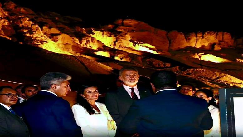 زيارة ملك إسبانيا للأقصر