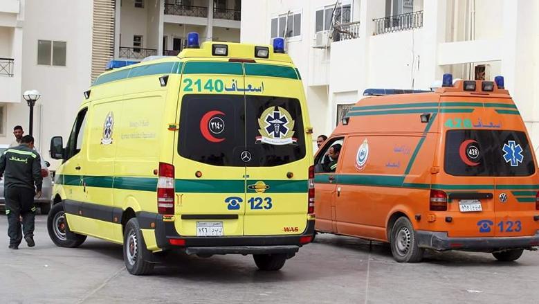 مصرع طفلين وإصابة والدهما في انقلاب سيارة بمصرف كتشنر بكفر الشيخ