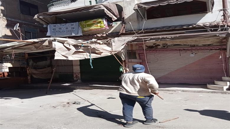 حملات مكبرة لإزالة الإشغالات بحي العرب