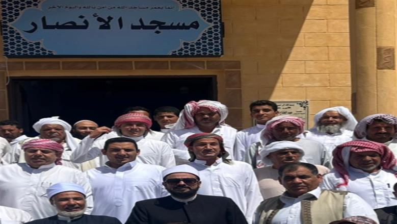 خلال افتتاح وكيل وزارة الأوقاف بمطروح مسجد الأنصار بمدينة سيدي براني