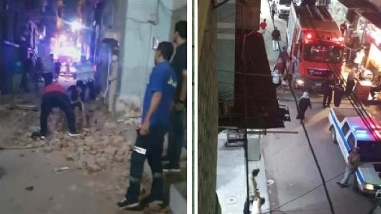 إصابة 4 أشخاص في انهيار شرفة شقة بالزقازيق