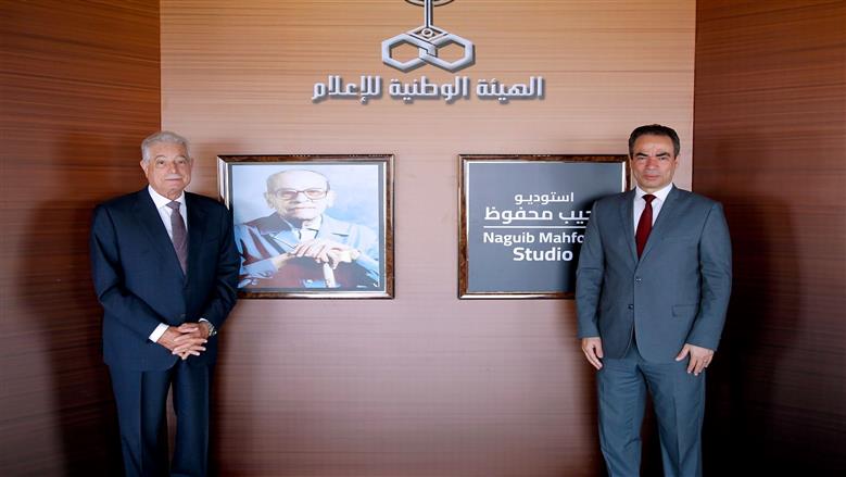 اللواء خالد فودة يزور استديو نجيب محفوظ في ماسبيرو
