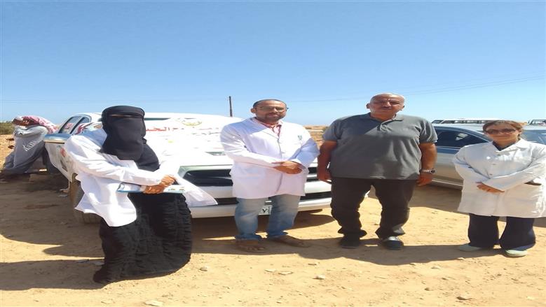 المشاركين في فعاليات القافلة البيطرية بقرية الزويدة براني غرب مطروح 
