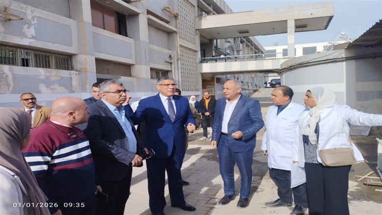 محافظ الجيزة ومساعد وزير الصحة يتفقدان أعمال تطوير مستشفى 6 أكتوبر المركزي
