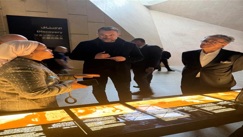 وزير خارجية البوسنة يزور المتحف الكبير والقومي للحضارة