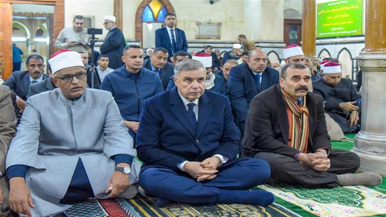 محافظ الإسكندرية خلال الاحتفالية 
