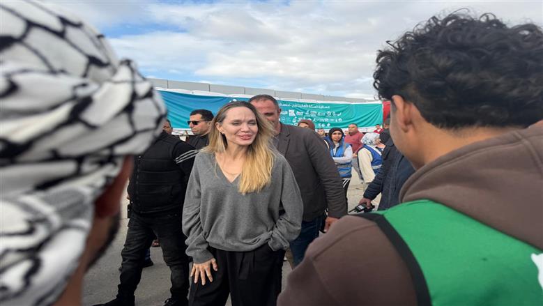 زيارة انجلينا جولي لمعبر رفح 
