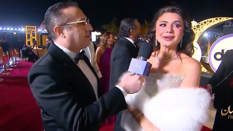 نجلاء بدر خلال حفل «المتحدة»: مسلسل «اللون الأزرق» تجربة مختلفة