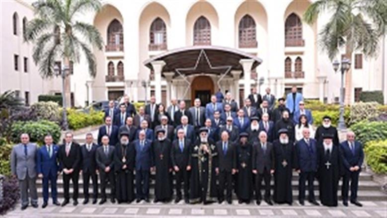 البابا تواضروس يستقبل رئيس وأعضاء مجلس القضاء الأعلى والنائب العام 