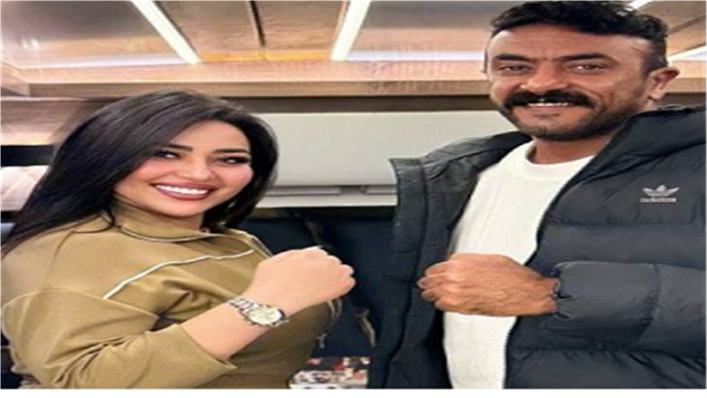 رحمة محسن تشارك جمهورها صورة من كواليس «علي كلاي» مع أحمد العوضي