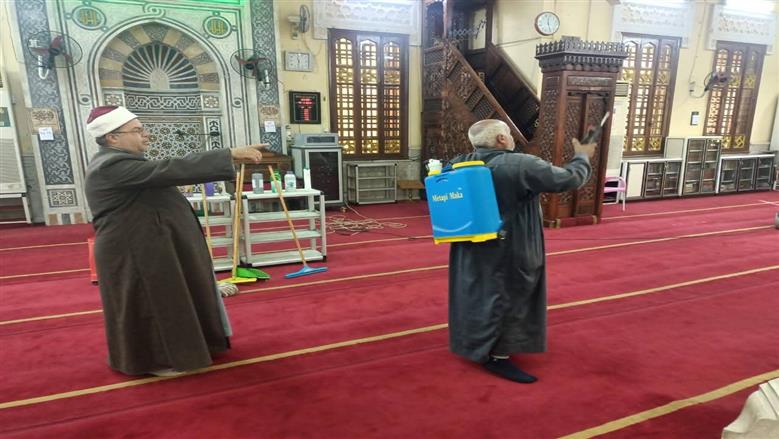 انطلاق حملة نظافة مكبرة بجميع مساجد القليوبية استعدادًا لشهر رمضان المبارك
