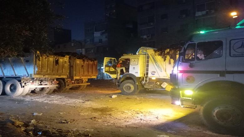 رفع 3800 طن مخلفات من أرض أبو عبيدة في جنوب الجيزة