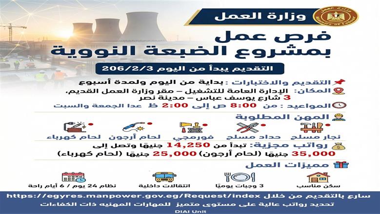 وظائف مشروع الضبعة 