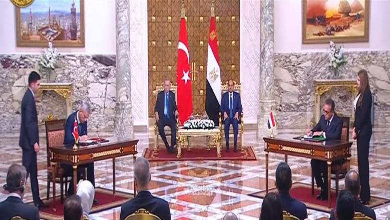الرئيس السيسي ونظيره التركي يشهدان توقيع عدد من اتفاقيات التعاون بين البلدين