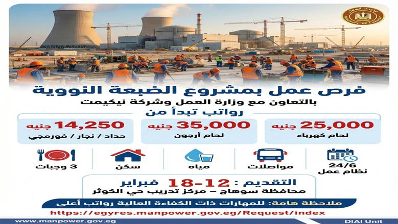 وظائف مشروع الضبعة