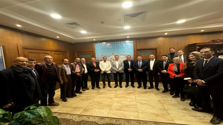 محافظ بورسعيد وأعضاء نقابة الصحفيين