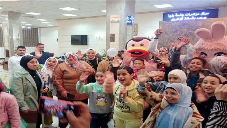 في لفتة إنسانية : طب بنها تنظم افطار مبادرة فرحة رمضان للاطفال مرضي الكلي والدم 