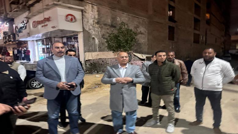 جولة ليلية لسكرتير عام محافظة الجيزة بشوارع حي الهرم لمتابعة مستوى الخدمات