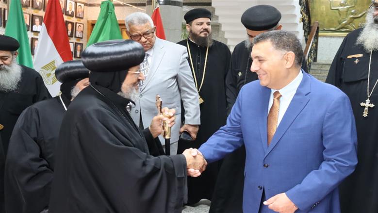 محافظ القليوبية يستقبل مطران وأساقفة الكنيسة القبطية الأرثوذكسية للتهنئة بعيد الفطر