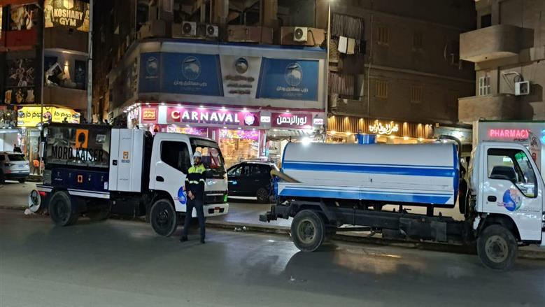 رفع درجة الاستعداد القصوى وانتشار معدات شركة مياه القليوبية لمواجهة التقلبات الجوية
