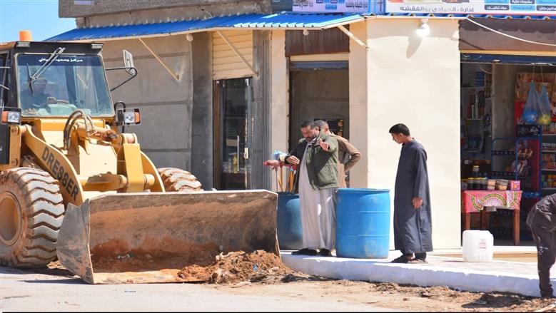 خلال حملة نظافة مدينة سيدي براني تطوعاً من خلال شباب وأهالي المدينة