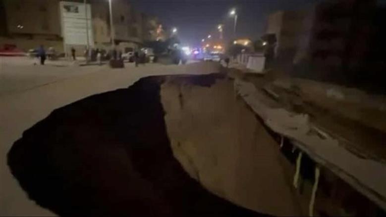 هبوط أرضي بعزبة الصعايدة في إمبابة