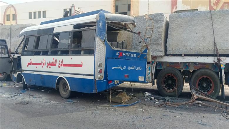 إصـابة 31 طالب اثر تصادم أتوبيس مع سيارة نقل بطريق القصير سفاجا 