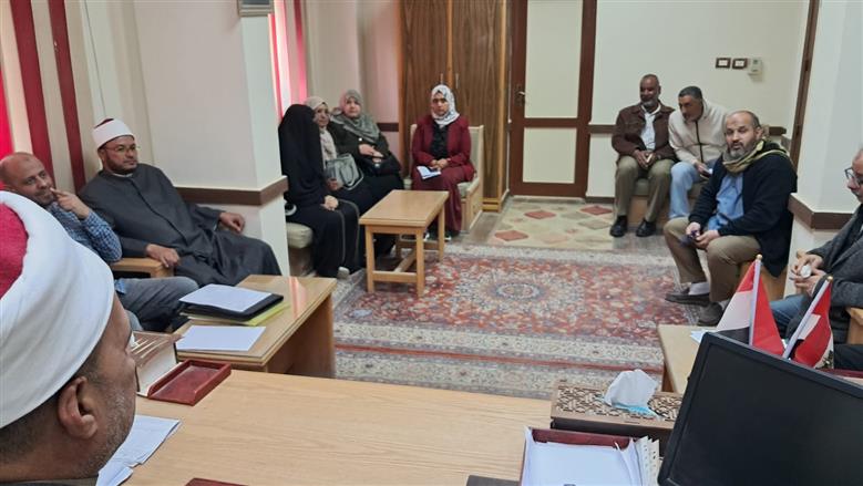 خلال تنسيق قيادات منطقة مطروح الأزهرية إجراءات امتحانات الفصل الدراسي الثاني