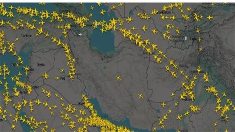 «فلايت رادار»: لا رحلات عابرة في أجواء إيران رغم إعلان إعادة فتحها جزئيا