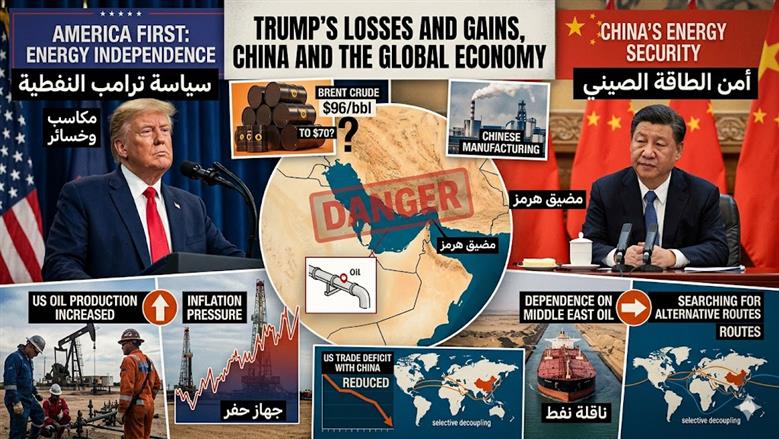 خسائر ومكاسب أمريكا والصين من أزمة مضيق هرمز.. متى ينخفض سعر برميل النفط؟
