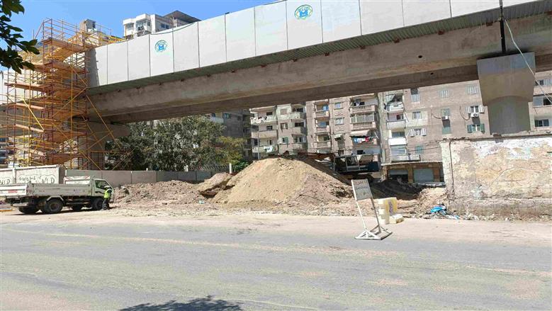 تجهيز دورانات أسفل مترو الإسكندرية