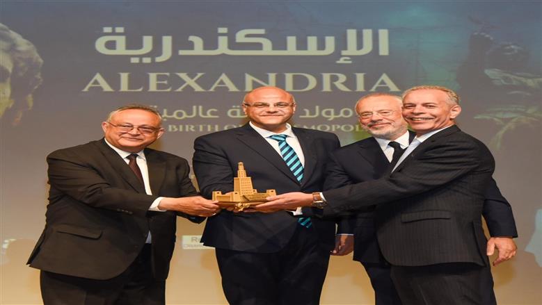 محافظ الإسكندرية خلال احتفالية تأسيس المدينة