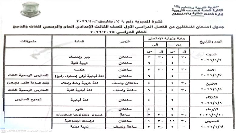 إحدى الجداول
