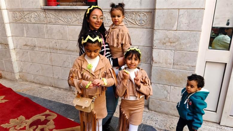الاحتفال بأحد الشعانين بكنيسة بورسعيد