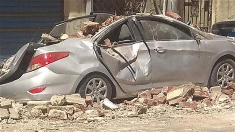 سقوط جزء من شقة سكنية في الهرم يؤدي إلى تحطيم 4 سيارات دون إصابات