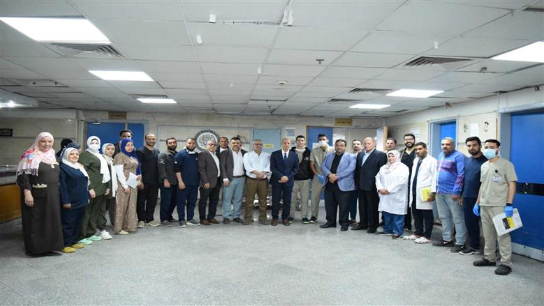 رئيس جامعة بني سويف يتفقد تطوير قسمي الصدرية والأوعية بالمستشفى الجامعي