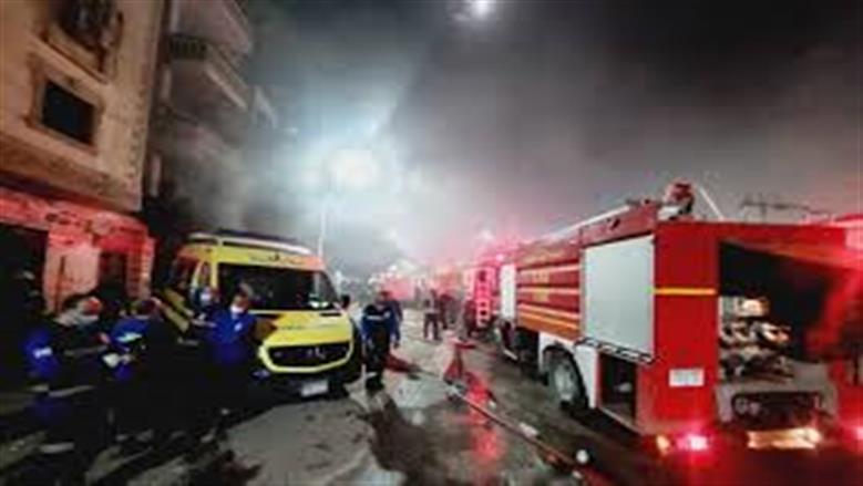 حريق ورشة تصنيع خوص دون أي إصابات في كرداسة