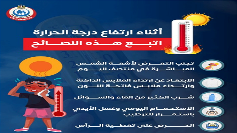 خطوات بسيطة لتفادي ضربات الشمس في الحر الشديد