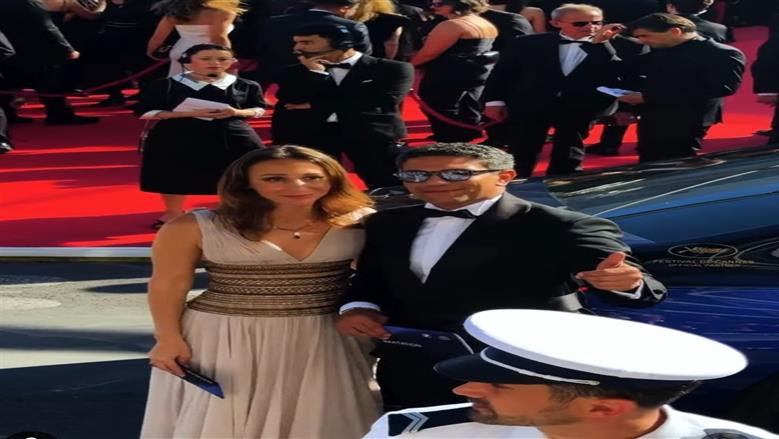 آسر ياسين يتألق برفقة زوجته في حفل افتتاح مهرجان كان السينمائي