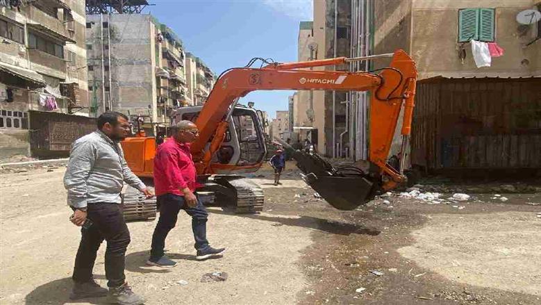 أعمال تطوير بضواحي وزهور بورسعيد