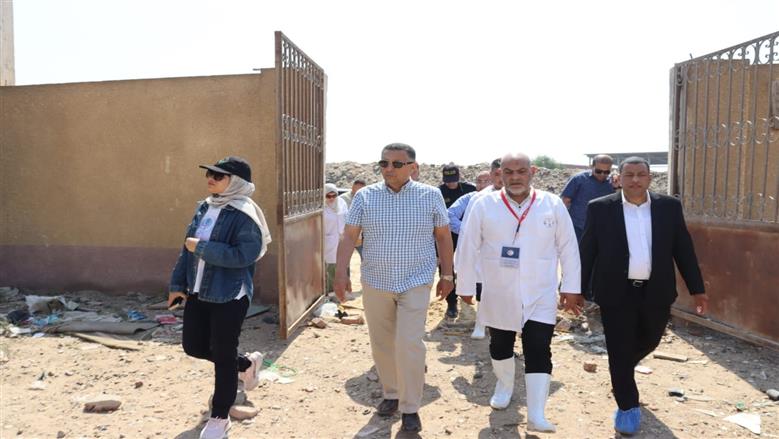 محافظ القليوبية : يتفقد مجازر الخانكة والقلج للوقوف على استعدادات استقبال عيد الأضحى المبارك