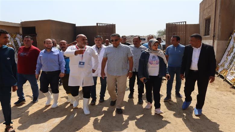 محافظ القليوبية : يتفقد مجازر الخانكة والقلج للوقوف على استعدادات استقبال عيد الأضحى المبارك