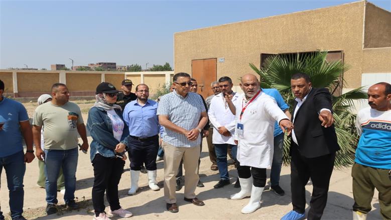 محافظ القليوبية يتفقد مجازر الخانكة والقلج استعدادا لعيد الأضحى 