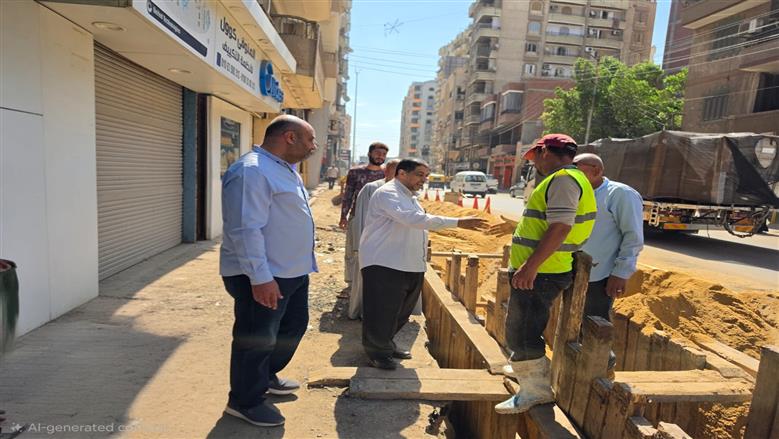 «مياه المنوفية»: متابعة ميدانية لإصلاح هبوط أرضي بشبين الكوم