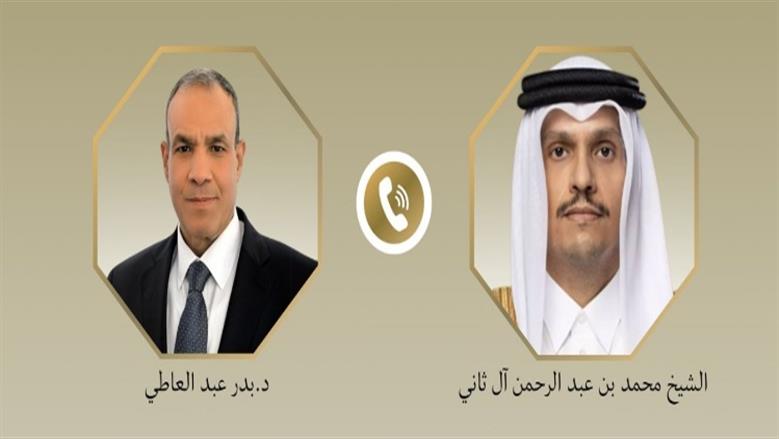 وزير الخارجية يبحث مع نظيره القطري جهود خفض التصعيد الإقليمي 