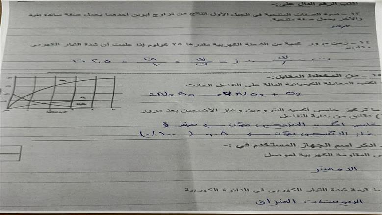 حل امتحان العلوم الصف الثالث الإعدادي 2026